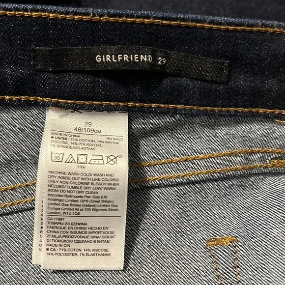 Banana Republic Premium Denim Girlfriends Straight Jeans